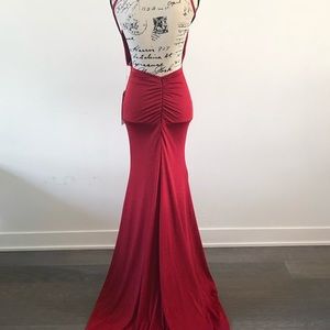 Red dress open back size 0